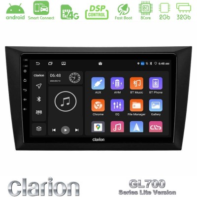 Clarion GL700 Lite Series 8Core Android ClarionOS 2+32GB Vw Golf 6 Navigation Multimedia Tablet 9" Με Carplay & Android Auto
