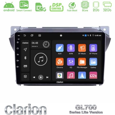 Clarion GL700 Lite Series Suzuki Alto & Nissan Pixo 8Core Android ClarionOS 2+32GB Navigation Multimedia Tablet 9" Με Carplay & 