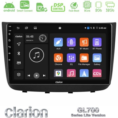 Clarion GL700 Lite Series Mercedes Vito/Viano 2003-2006 8Core Android ClarionOS 2+32GB Navigation Multimedia Tablet 10" Με Carpl