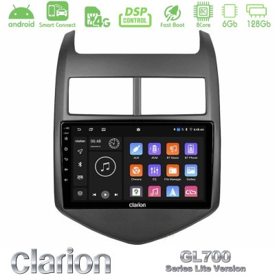 Clarion GL700 Lite Series 8Core Android ClarionOS 6+128GB Chevrolet Aveo 2011-2017 Navigation Multimedia Tablet 9" Με Carplay & 