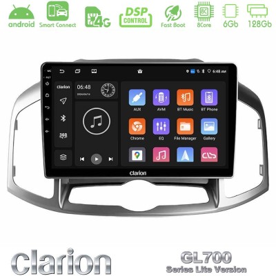 Clarion GL700 Lite Series 8Core Android ClarionOS 6+128GB Chevrolet Captiva 2012-2016 Navigation Multimedia Tablet 10" Με Carpla