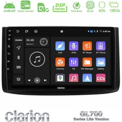 Clarion GL700 Lite Series 8Core Android ClarionOS 6+128GB Chevrolet Aveo 2006-2010 Navigation Multimedia Tablet 9" Με Carplay & 