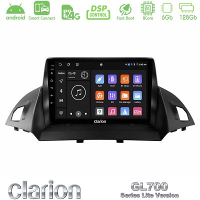 Clarion GL700 Lite Series 8Core Android ClarionOS 6+128GB Ford C-Max/Kuga Navigation Multimedia Tablet 9" Με Carplay & Android A