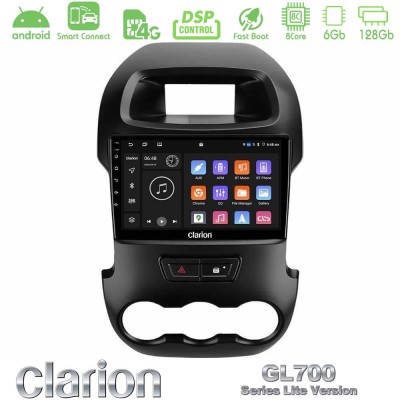 Clarion GL700 Lite Series 8Core Android ClarionOS 6+128GB Ford Ranger 2012-2016 Navigation Multimedia Tablet 9" Με Carplay & And
