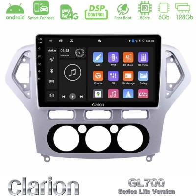 Clarion GL700 Lite Series 8Core Android ClarionOS 6+128GB Ford Mondeo 2007-2010 Manual A/C Navigation Multimedia Tablet 10" Με C
