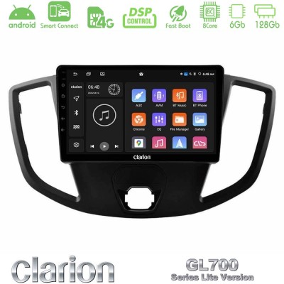 Clarion GL700 Lite Series 8Core Android ClarionOS 6+128GB Ford Transit 2014- Navigation Multimedia Tablet 9" Με Carplay & Androi