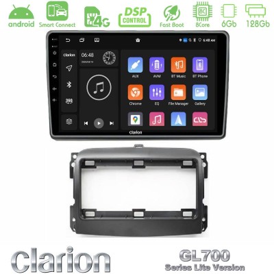 Clarion GL700 Lite Series 8Core Android ClarionOS 6+128GB Fiat 500L Navigation Multimedia Tablet 10" Με Carplay & Android Auto