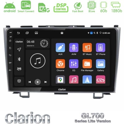Clarion GL700 Lite Series 8Core Android ClarionOS 6+128GB Honda CRV Navigation Multimedia Tablet 9" Με Carplay & Android Auto