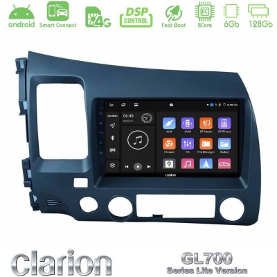 Clarion GL700 Lite Series 8Core Android ClarionOS 6+128GB Honda Civic 2006-2011 Navigation Multimedia Tablet 9" Με Carplay & And