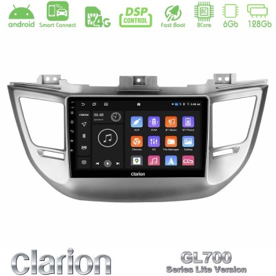 Clarion GL700 Lite Series 8Core Android ClarionOS 6+128GB Hyundai Tucson 2015-2018 Navigation Multimedia Tablet 9" Με Carplay & 