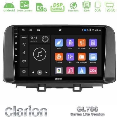 Clarion GL700 Lite Series 8Core Android ClarionOS 6+128GB Hyundai Kona 2018-2023 Navigation Multimedia Tablet 10" Με Carplay & A