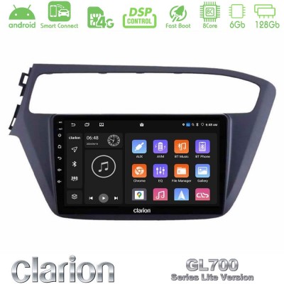 Clarion GL700 Lite Series 8Core Android ClarionOS 6+128GB Hyundai i20 2018-2020 Navigation Multimedia Tablet 9" Με Carplay & And