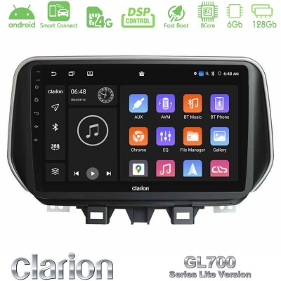 Clarion GL700 Lite Series 8Core Android ClarionOS 6+128GB Hyundai ix35 Navigation Multimedia Tablet 10" Με Carplay & Android Aut