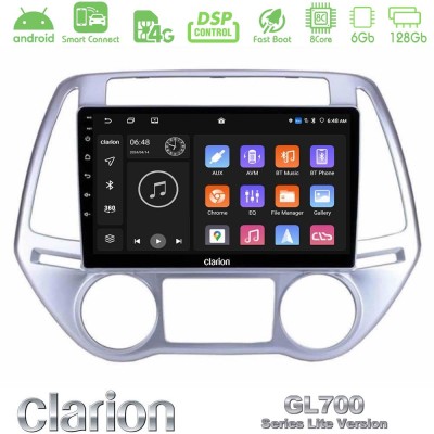 Clarion GL700 Lite Series 8Core Android ClarionOS 6+128GB Hyundai i20 2012-2014 Navigation Multimedia Tablet 9" Με Carplay & And