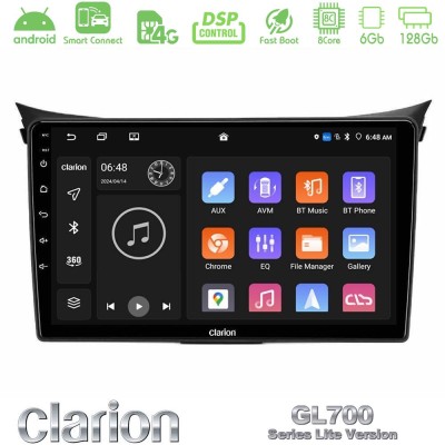 Clarion GL700 Lite Series 8Core Android ClarionOS 6+128GB Hyundai i30 2012-2017 Navigation Multimedia Tablet 9" Με Carplay & And