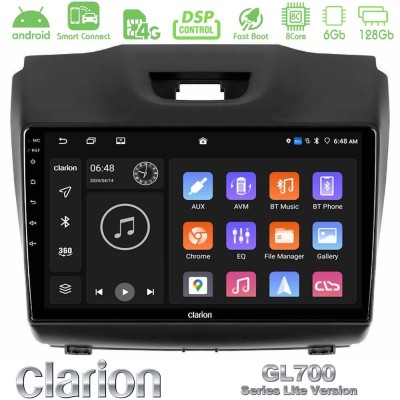 Clarion GL700 Lite Series 8Core Android ClarionOS 6+128GB Isuzu D-MAX 2012-2019 Navigation Multimedia Tablet 9" Με Carplay & And