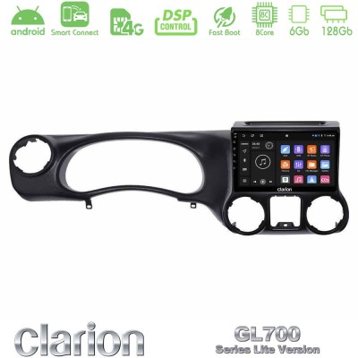 Clarion GL700 Lite Series 8Core Android ClarionOS 6+128GB Jeep Wrangler 2011-2014 Navigation Multimedia Tablet 10" Με Carplay & 