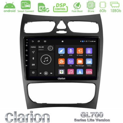 Clarion GL700 Lite Series 8Core Android ClarionOS 6+128GB Mercedes CLK Class W209 2000-2004 Navigation Multimedia Tablet 9" Με C
