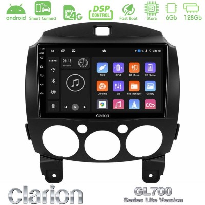 Clarion GL700 Lite Series 8Core Android ClarionOS 6+128GB Mazda 2 2008-2014 Navigation Multimedia Tablet 9" Με Carplay & Android