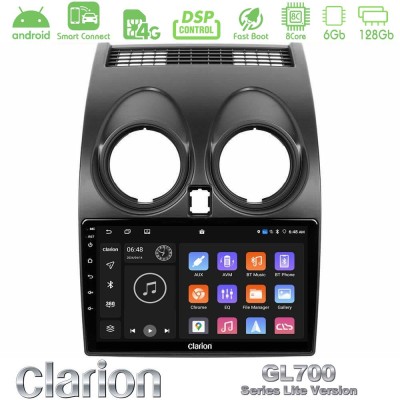 Clarion GL700 Lite Series 8Core Android ClarionOS 6+128GB Nissan Qashqai J10 Navigation Multimedia Tablet 9" Με Carplay & Androi