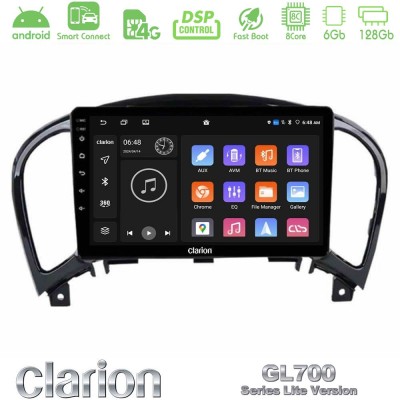 Clarion GL700 Lite Series 8Core Android ClarionOS 6+128GB Nissan Juke Navigation Multimedia Tablet 9" Με Carplay & Android Auto