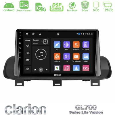 Clarion GL700 Lite Series 8Core Android ClarionOS 6+128GB Nissan Qashqai J12 & X-Trail T33 Navigation Multimedia Tablet 10" Με C
