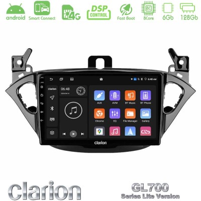 Clarion GL700 Lite Series 8Core Android ClarionOS 6+128GB Opel Corsa E/Adam Navigation Multimedia Tablet 9" Με Carplay & Android