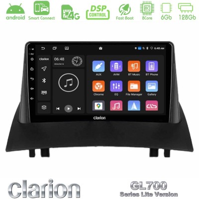 Clarion GL700 Lite Series 8Core Android ClarionOS 6+128GB Renault Megane 2 2002-2008 Navigation Multimedia Tablet 9" Με Carplay 