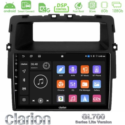 Clarion GL700 Lite Series 8Core Android ClarionOS 6+128GB Renault/Nissan/Opel Navigation Multimedia Tablet 10" Με Carplay & Andr