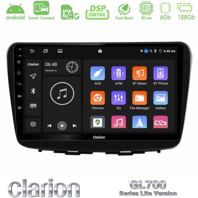 Clarion GL700 Lite Series 8Core Android ClarionOS 6+128GB Suzuki Baleno 2016-2021 Navigation Multimedia Tablet 9" Με Carplay & A