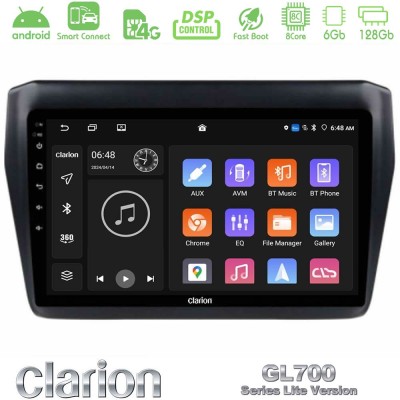 Clarion GL700 Lite Series 8Core Android ClarionOS 6+128GB Suzuki Swift 2017-2023 Navigation Multimedia Tablet 9" Με Carplay & An