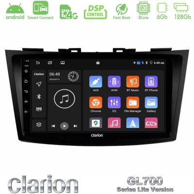 Clarion GL700 Lite Series 8Core Android ClarionOS 6+128GB Suzuki Swift 2011-2016 Navigation Multimedia Tablet 9" Με Carplay & An