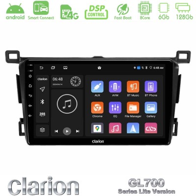 Clarion GL700 Lite Series 8Core Android ClarionOS 6+128GB Toyota RAV4 2013-2018 Navigation Multimedia Tablet 9" Με Carplay & And