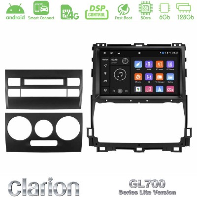 Clarion GL700 Lite Series 8Core Android ClarionOS 6+128GB Toyota Land Cruiser J120 2002-2009 Navigation Multimedia Tablet 9" Με 