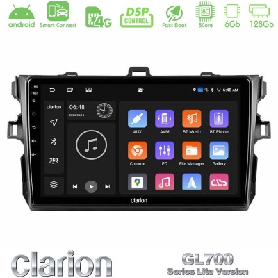 Clarion GL700 Lite Series 8Core Android ClarionOS 6+128GB Toyota Corolla 2007-2012 Navigation Multimedia Tablet 9" Με Carplay & 