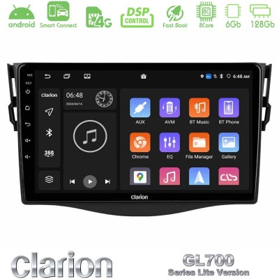 Clarion GL700 Lite Series 8Core Android ClarionOS 6+128GB Toyota RAV4 Navigation Multimedia Tablet 9" Με Carplay & Android Auto