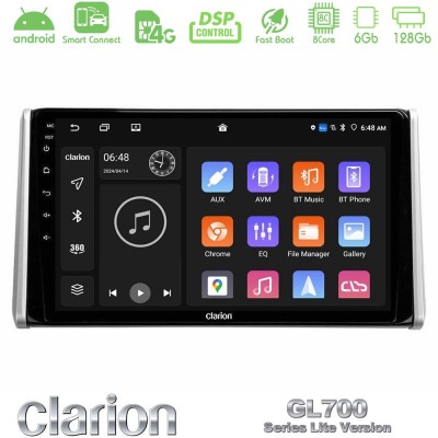 Clarion GL700 Lite Series 8Core Android ClarionOS 6+128GB Toyota RAV4 2019-2023 Navigation Multimedia Tablet 10" Με Carplay & An