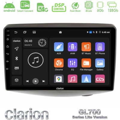 Clarion GL700 Lite Series 8Core Android ClarionOS 6+128GB Toyota Yaris 1999 - 2006 Navigation Multimedia Tablet 9" Με Carplay & 