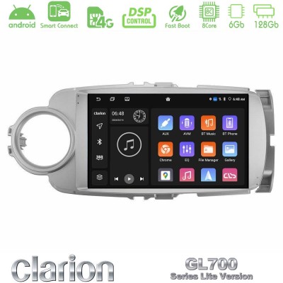 Clarion GL700 Lite Series 8Core Android ClarionOS 6+128GB Toyota Yaris Navigation Multimedia Tablet 9" Με Carplay & Android Auto