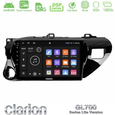 Clarion GL700 Lite Series 8Core Android ClarionOS 6+128GB Toyota Hilux 2017-2021 Navigation Multimedia Tablet 10" Με Carplay & A
