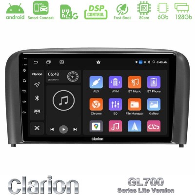 Clarion GL700 Lite Series 8Core Android ClarionOS 6+128GB Volvo S80 1998-2006 Navigation Multimedia Tablet 9" Με Carplay & Andro