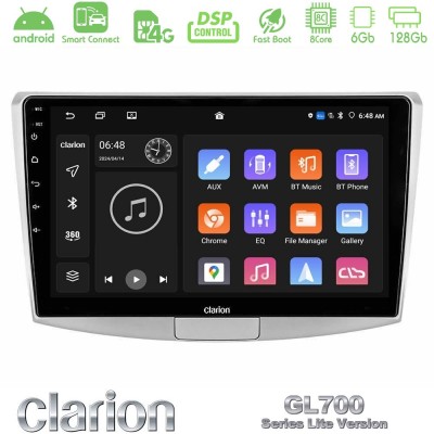 Clarion GL700 Lite Series 8Core Android ClarionOS 6+128GB VW Passat Navigation Multimedia Tablet 10" Με Carplay & Android Auto