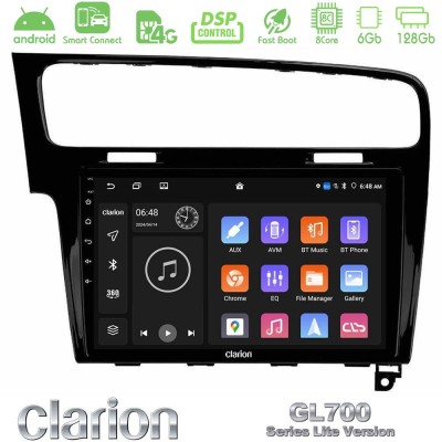 Clarion GL700 Lite Series 8Core Android ClarionOS 6+128GB VW GOLF 7 Navigation Multimedia Tablet 10" Με Carplay & Android Auto