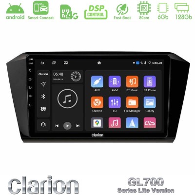 Clarion GL700 Lite Series 8Core Android ClarionOS 6+128GB VW Passat Navigation Multimedia Tablet 10" Με Carplay & Android Auto