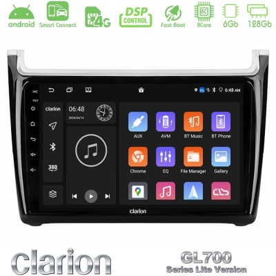 Clarion GL700 Lite Series 8Core Android ClarionOS 6+128GB Vw Polo 2014-2017 Navigation Multimedia Tablet 9" Με Carplay & Android