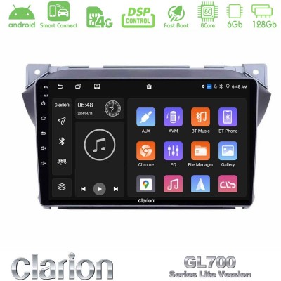 Clarion GL700 Lite Series Suzuki Alto & Nissan Pixo 8Core Android ClarionOS 6+128GB Navigation Multimedia Tablet 9" Με Carplay &