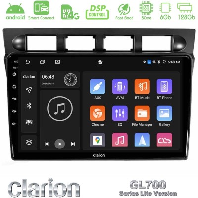 Clarion GL700 Lite Series Kia Picanto 2004-2007 8Core Android ClarionOS 6+128GB Navigation Multimedia Tablet 9" Με Carplay & And
