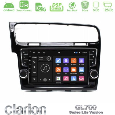 Clarion GL700 Lite Series 8Core Android ClarionOS 6+128GB VW GOLF 7 Navigation Multimedia Tablet 9" Με Carplay & Android Auto (O