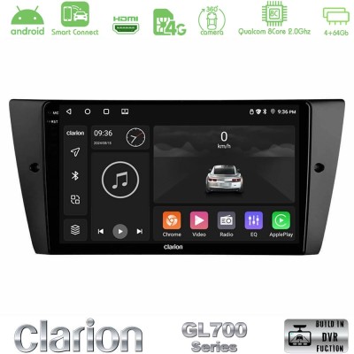 Clarion GL700 Series 8Core Android ClarionOS 4+64GB BMW 3 Series 2006-2011 Navigation Multimedia Tablet 9" Με Carplay & Android 