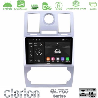 Clarion GL700 Series 8Core Android ClarionOS 4+64GB Chrysler 300C Navigation Multimedia Tablet 9" Με Carplay & Android Auto